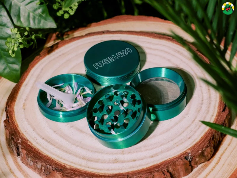 GRINDER CLASSIC GREEN FOGLIA 40MM