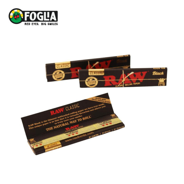 Raw black king size classic slim paper3