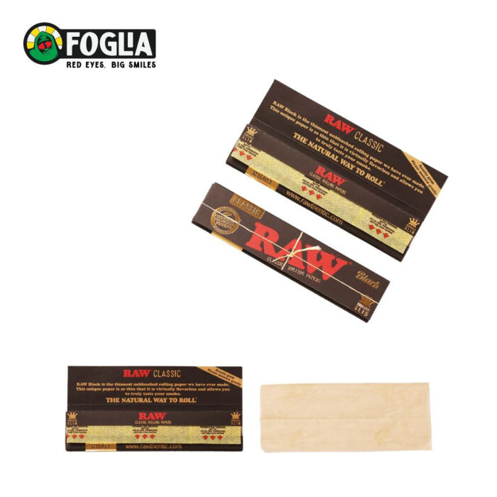 Raw black king size classic slim paper7