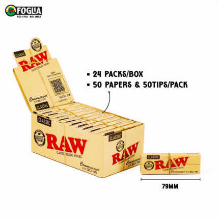 RAW CONNOISSEUR 1 1/4 PAPERS + TIPS - Pack
