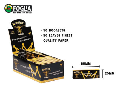 HORNET ORGANIC HEMP BLACK SLIM 1 1/4 - Box